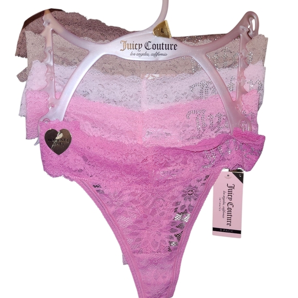 Juicy Couture Women's Lace Panties - Pink- Size Large - Picture 1 of 9